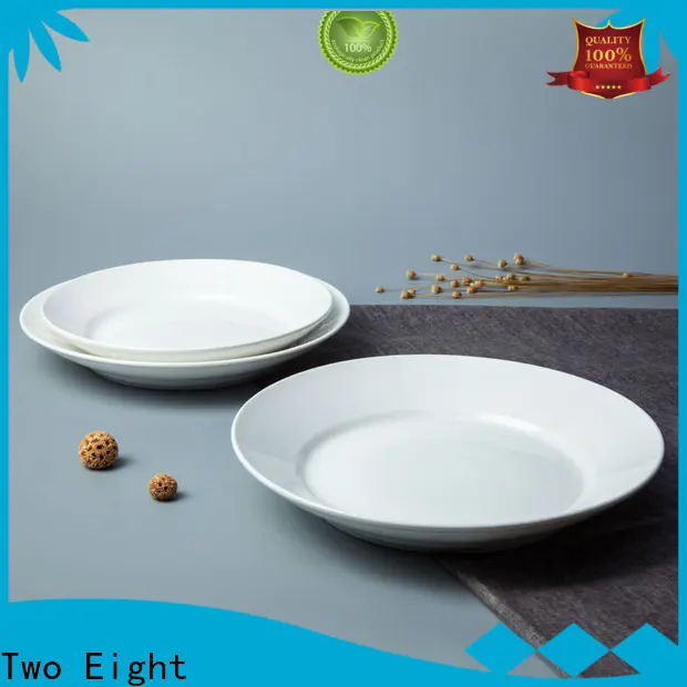Two Eight white dinner plate with silver line Supply for kitchen 1