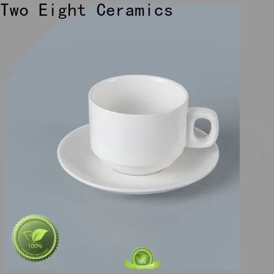 Two Eight large white coffee mugs factory for kitchen 1