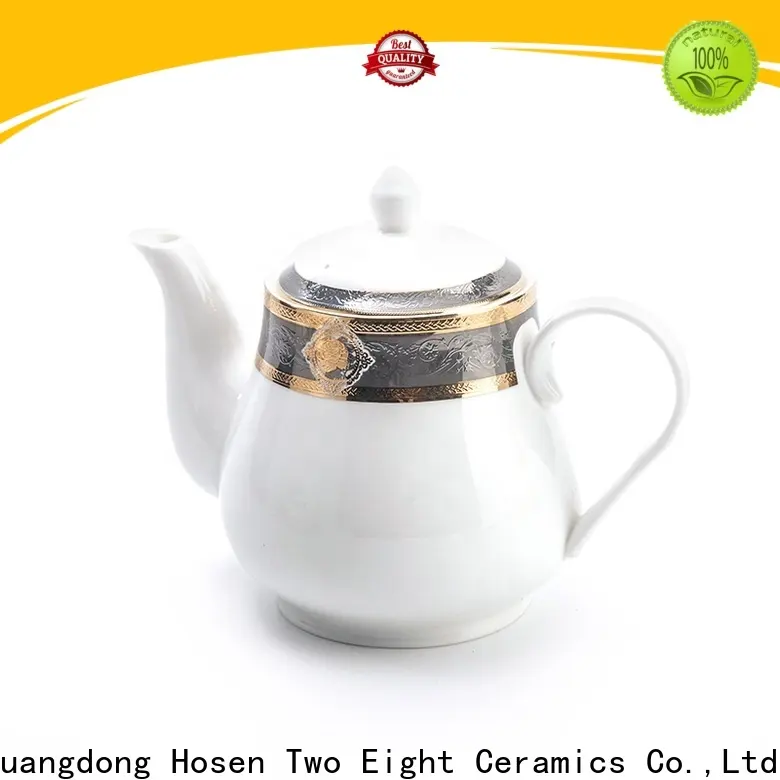 Custom teapot set white factory for restaurant 1