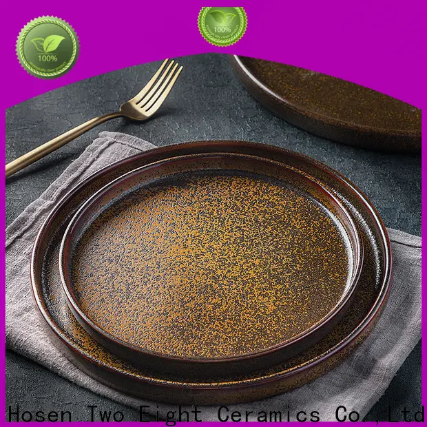 Two Eight ceramic dinner plates company for dinner 1