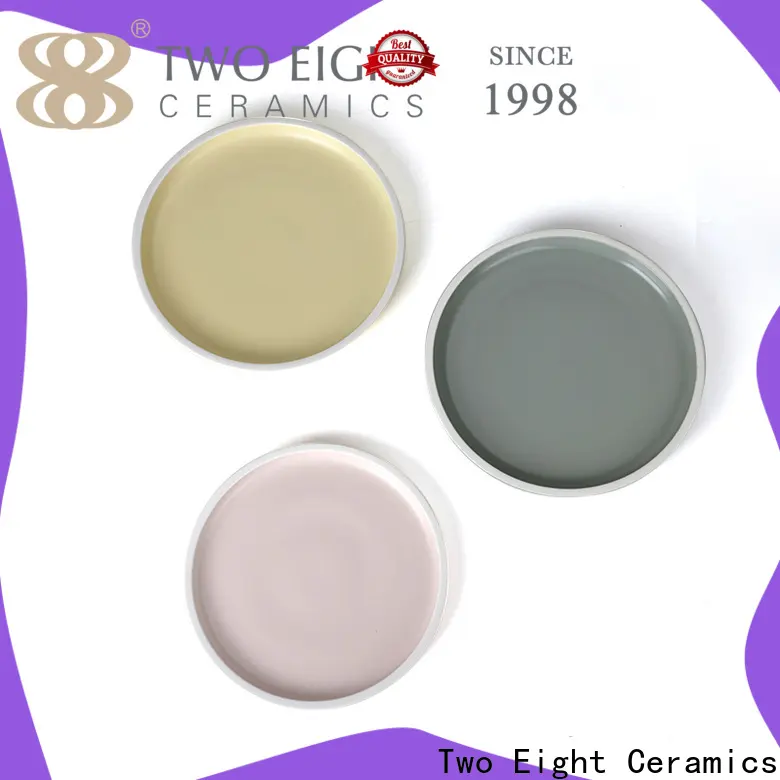 Two Eight New hand painted plates for business for hotel 1