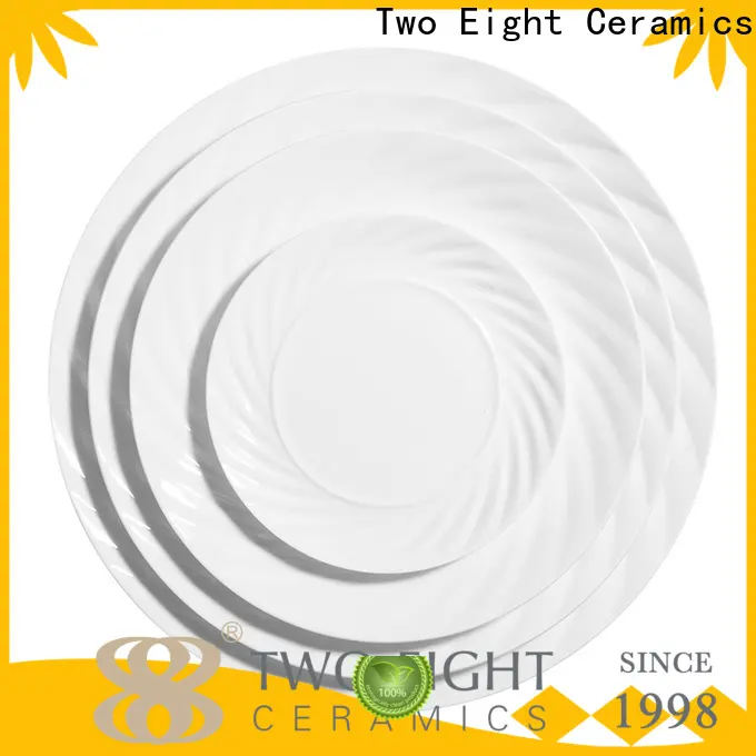 Two Eight Custom white ceramic dinner plates bulk company for dinning room 1