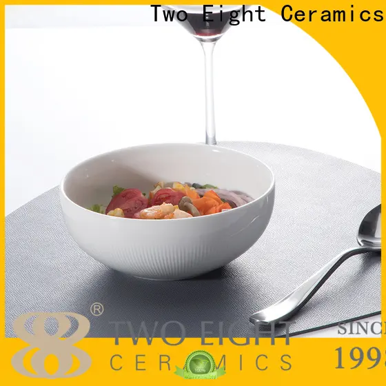 Two Eight white ceramic serving bowls 1