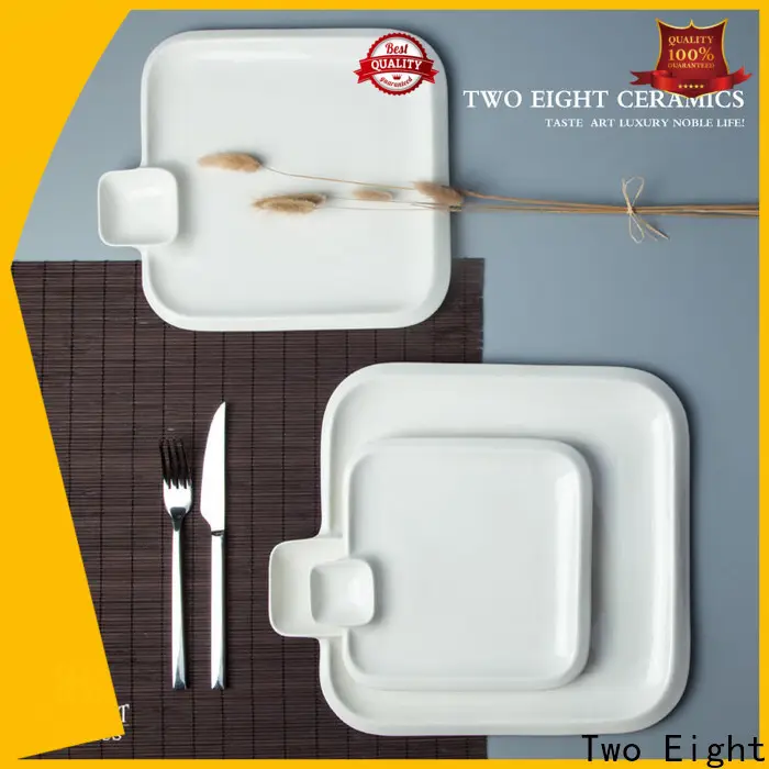 Two Eight dessert plates ceramic company for dinner 1