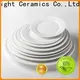 Two Eight High-quality plain white ceramic plates Supply for bistro 1