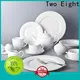 Two Eight stoneware plates for business for restaurant 1