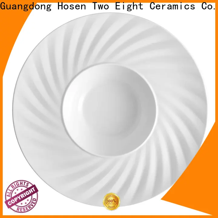 Two Eight dinner plates white for business for home 1