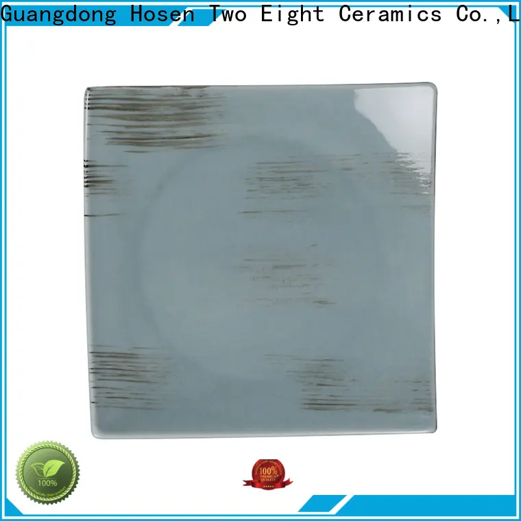 Two Eight Top hand painted ceramic plates for business for dinning room 1