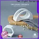 Two Eight gold and silver napkin rings Supply for hotel 1