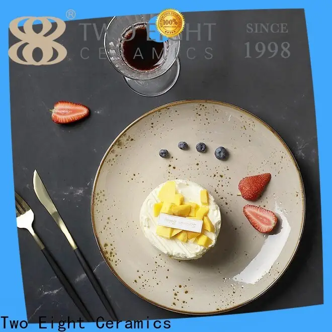Two Eight ceramic dinner plates Supply for hotel 1