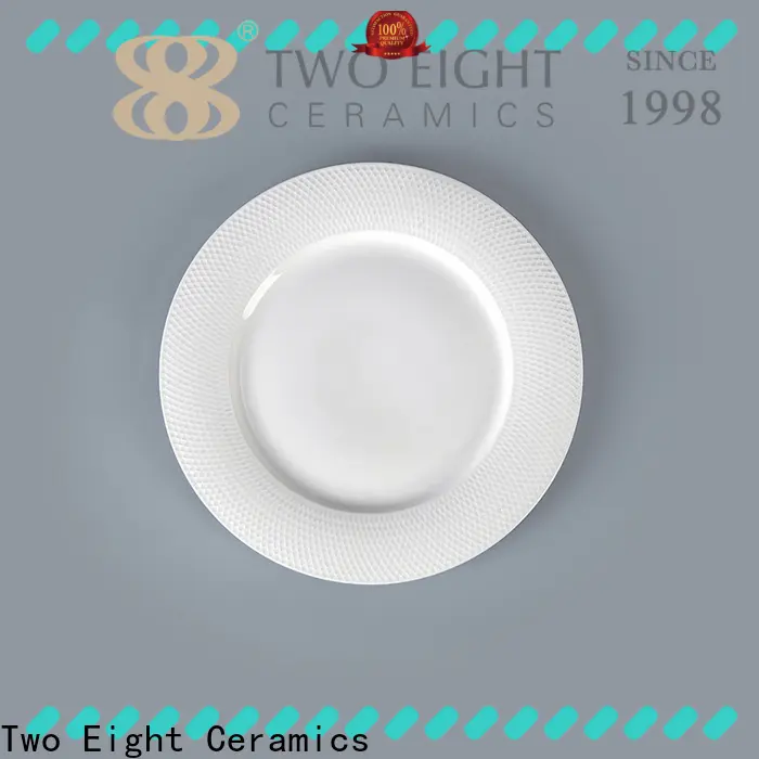 Two Eight plate porcelain white Supply for dinner 1