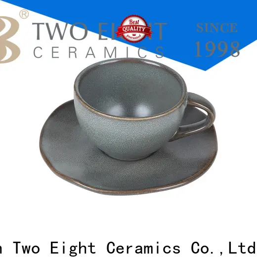 Two Eight ceramic coffee cups factory for dinner 1
