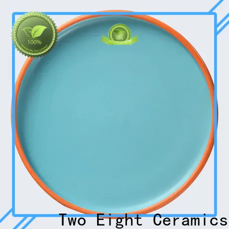 Two Eight rustic ceramic plates company for dinner 1