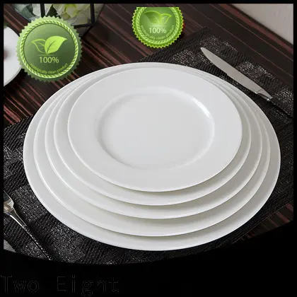 Two Eight white pottery plates company for dinning room 1