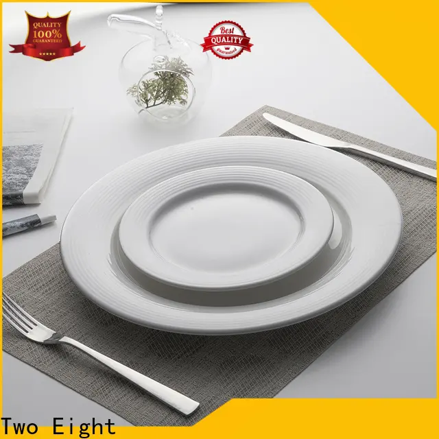 Two Eight resturant plates factory for dinner 1