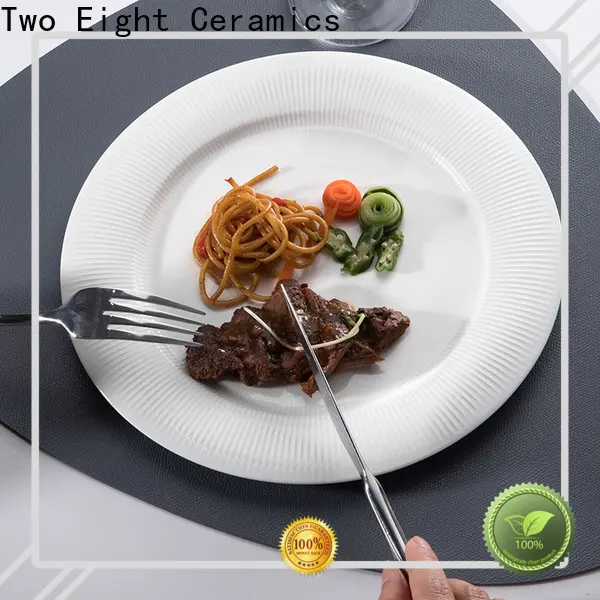 Two Eight Latest white ceramic dinner plates bulk Suppliers for bistro 1