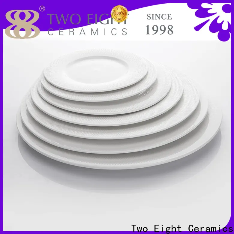 Two Eight plate porcelain white for business for restaurant 1