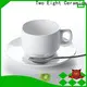 Two Eight large white coffee mugs company for kitchen 1