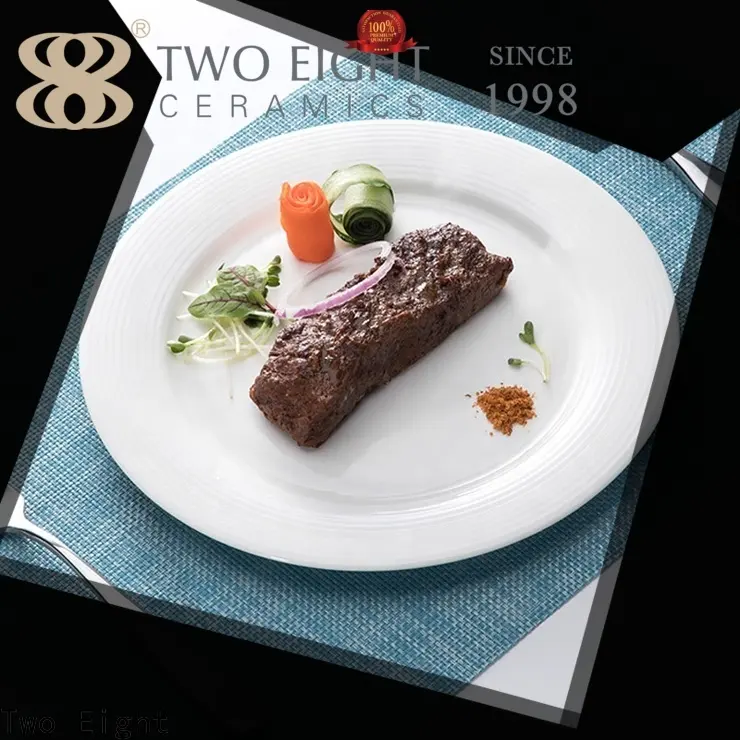 Two Eight Top white pottery plates company for restaurant 1