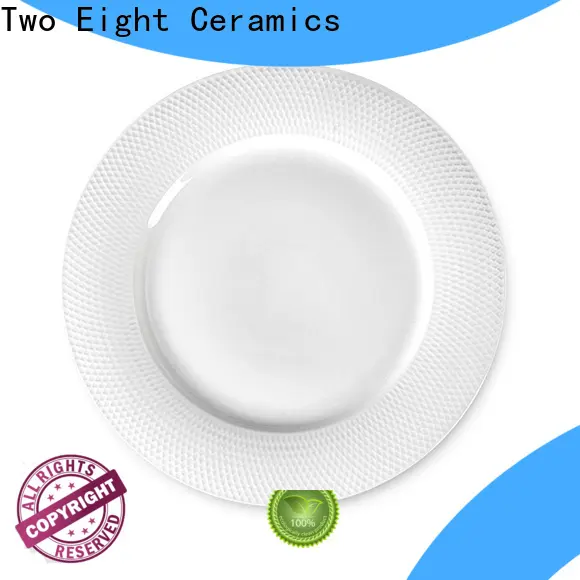 Two Eight white dinner plate with silver line factory for dinning room2 1