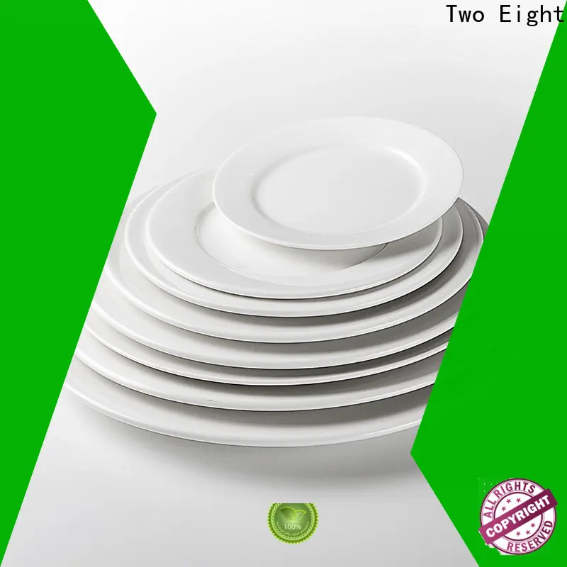 Two Eight white plates dinner for business for hotel 1