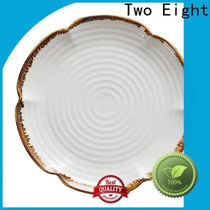 Two Eight High-quality white ceramic plates company for dinner 1
