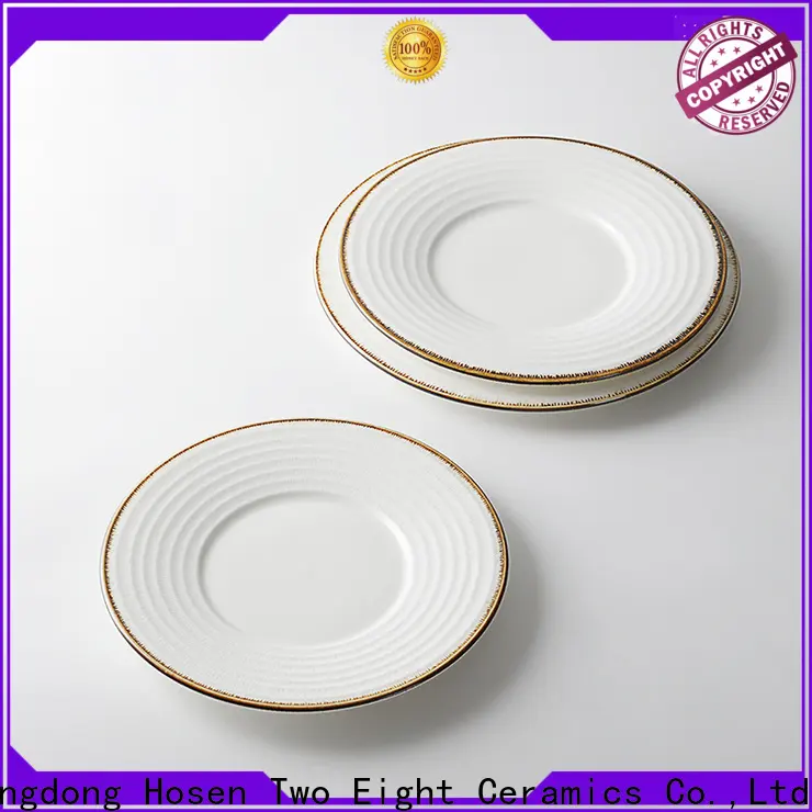 Two Eight High-quality flat white porcelain plate factory for dinner 1
