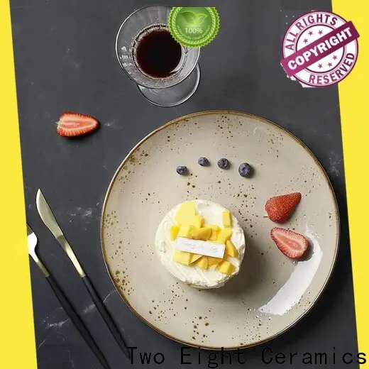 Two Eight Wholesale custom ceramic plate manufacturers for dinner 1