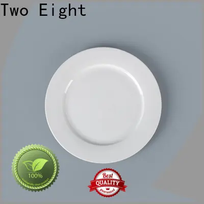 Two Eight square porcelain plates for business for dinner 1