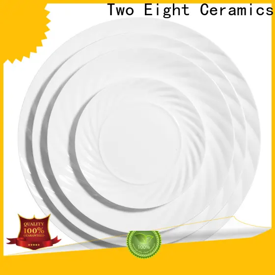 Two Eight ceramic painted plates for business for bistro 1