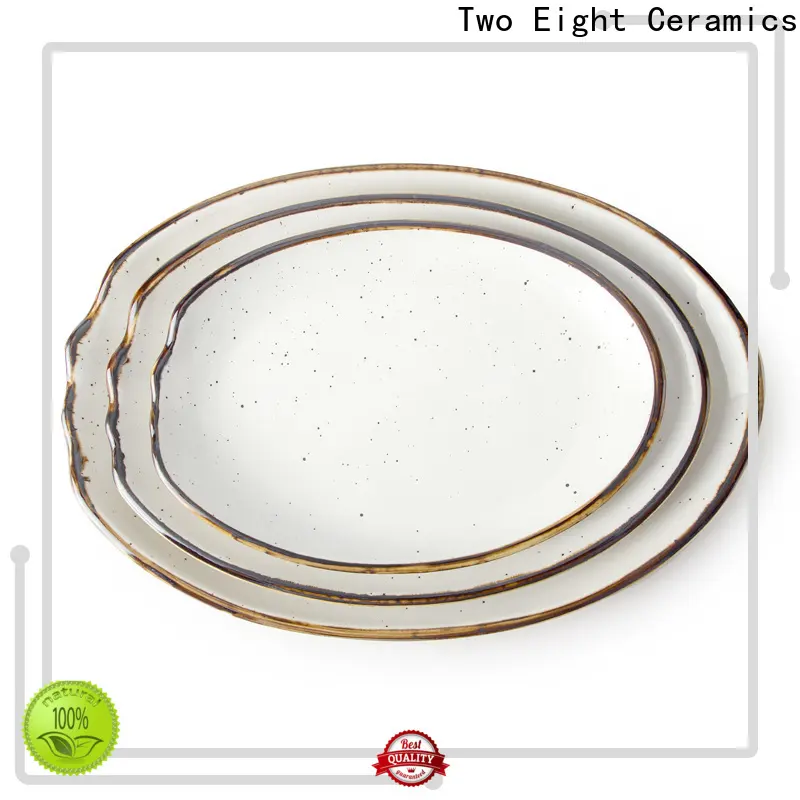 Two Eight ceramic taco plates factory for dinning room 1