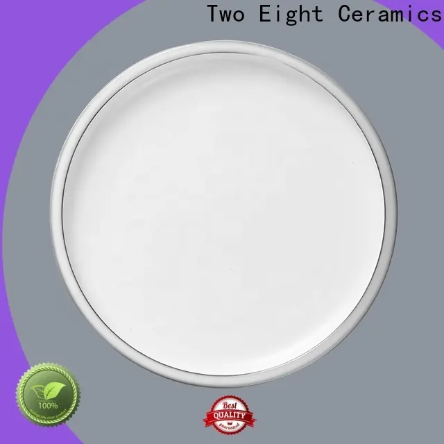 Two Eight flat ceramic plate Suppliers for bistro 1