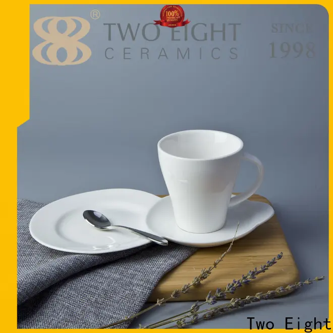Two Eight porcelain coffee cups company for bistro 1
