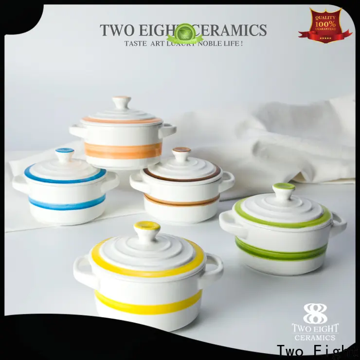 Two Eight High-quality ceramic serving bowls with lids Suppliers for dinner 1