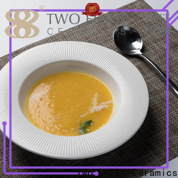 Two Eight Top white ceramic dinner plates for business for dinning room 1