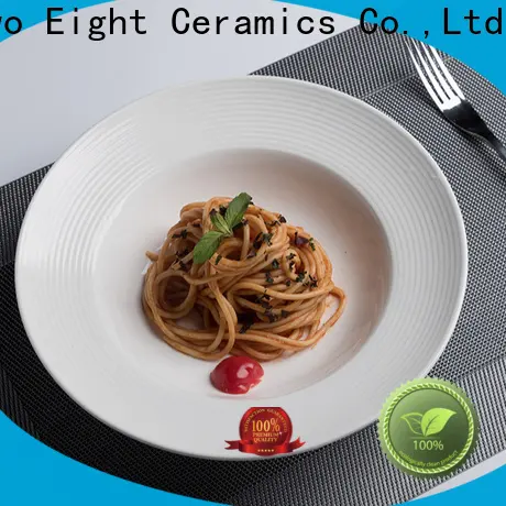 Two Eight ceramic dinner plates company for hotel 1