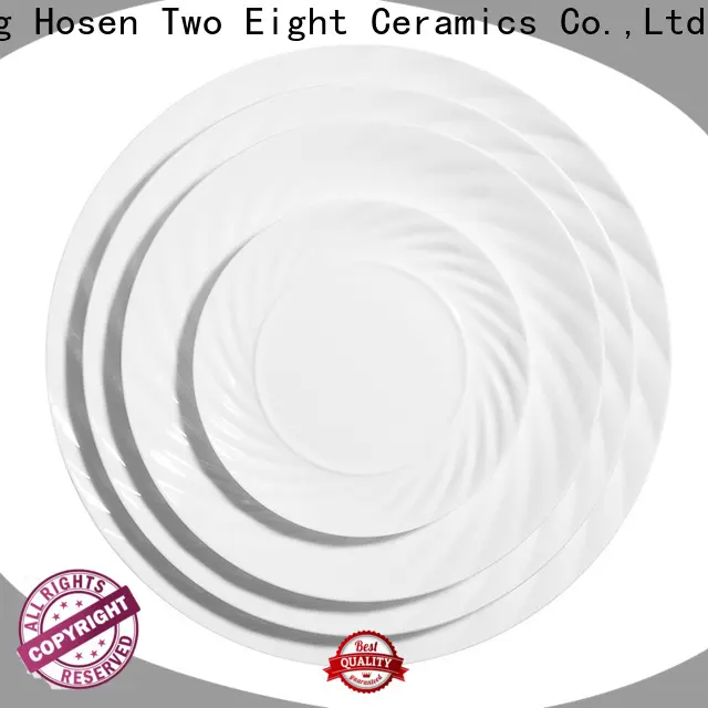 Best plain white ceramic plates Supply for dinning room 1