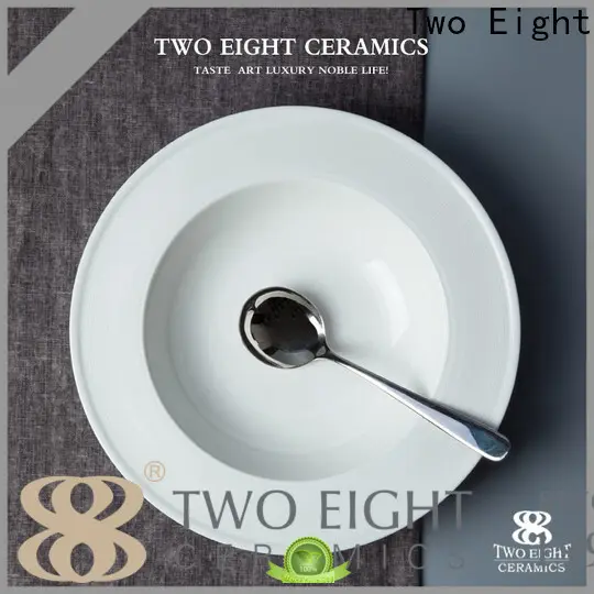 Two Eight Top plain white ceramic plates Supply for dinning room 1