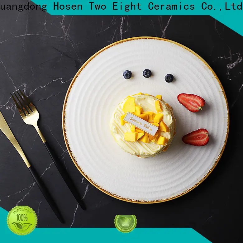 Two Eight hotel white plate Suppliers for home 1