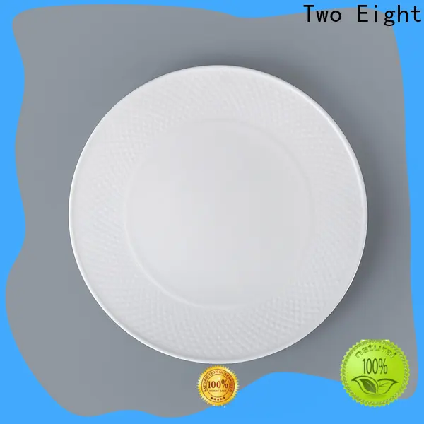 Two Eight hotel white plate for business for dinner 1