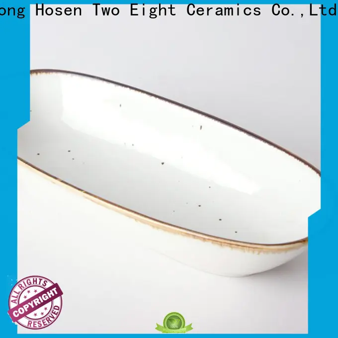 Two Eight Custom ceramic rectangular plate factory for dinning room 1