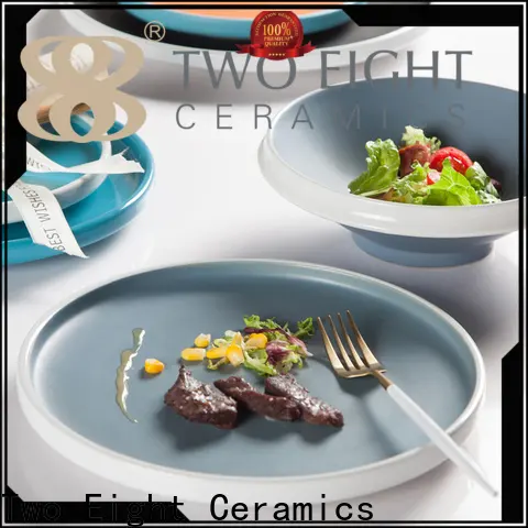 Two Eight ceramic cake plates for business for restaurant 1