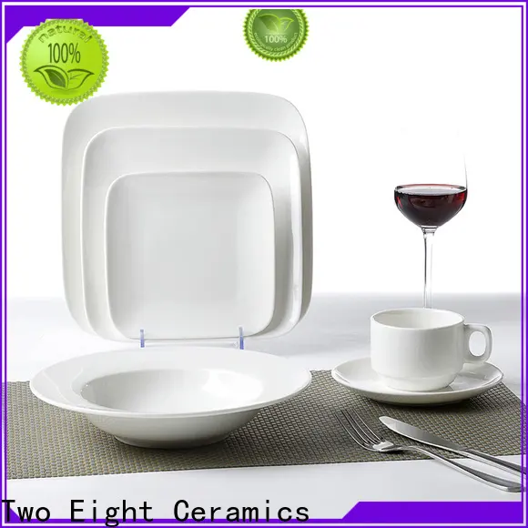 Two Eight Top hotel white plate for business for restaurant 1