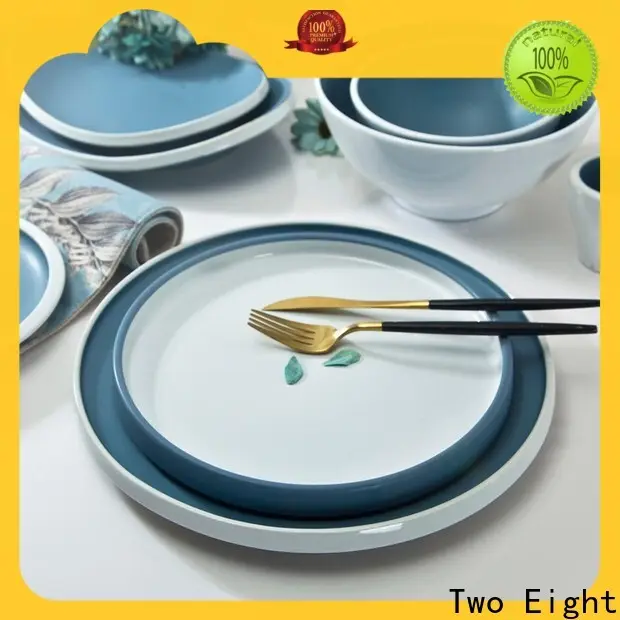 Two Eight flat ceramic plate company for dinning room 1