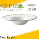 Two Eight white ceramic dinner plates Supply for dinner 1