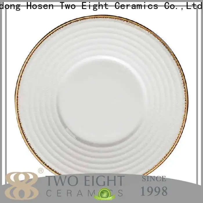 Two Eight pottery dinner plates company for hotel 1