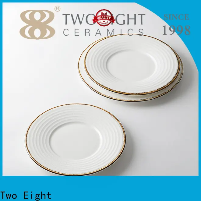 Two Eight High-quality flat white porcelain plate for business for dinner 1