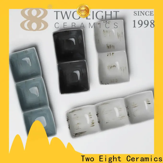 Custom rectangle ceramic plates manufacturers for bistro 1