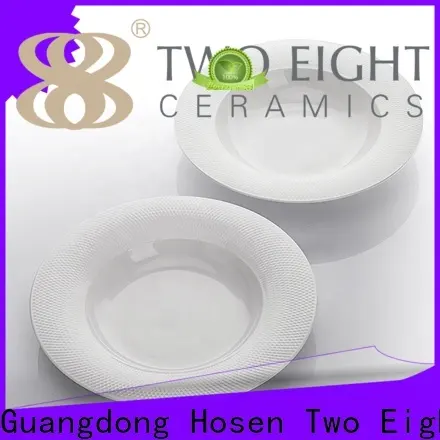 Two Eight Top white plates company for bistro 1