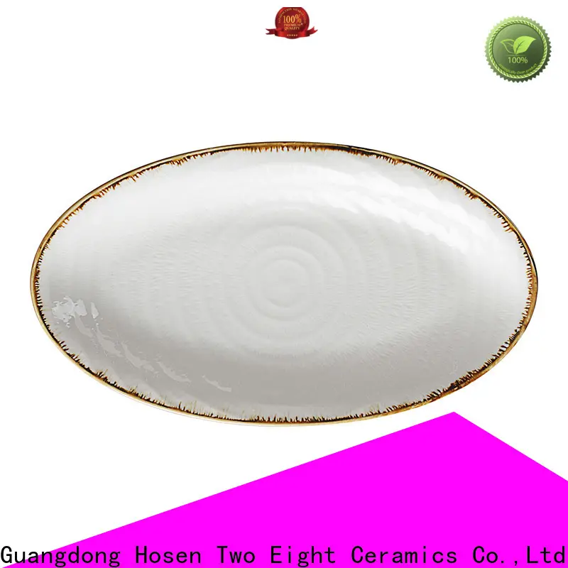 Two Eight flat white porcelain plate manufacturers for hotel 1